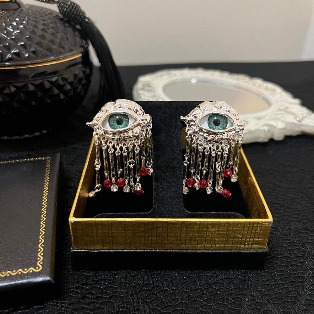 Biblically Accurate Angel Earrings. Christian. Ezekiel. Bible. Eyeball Earrings.